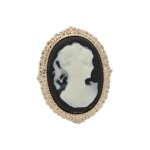Cyllene fantaisie - broche plaqu� or cam� - femme (0702. 049. 5021)