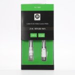 D2 diffusion c�ble rj45 m�le vers coaxial m�le longueur 2. 00m - cat 6 - diam�tre 9. 52mm - garantie ...