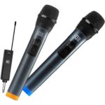 D2 pack 2 microphone dynamique dii sans fil avec �crans omnidirectionnel r�cepteur rechargeable jack ...