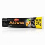 Dabur - dentifrice miswak au charbon actif 50g + 25g -