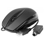 Souris optique noire usb et ps / 2 - dacomex - filaire - optique