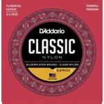 Jeu de cordes pour guitare classique - daddario - ej27n 3 / 4 - tirant normal - 6 cordes - taille 3 / ...