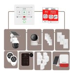 Daewoo - alarme maison wifi + gsm sans fil touch am343 - sans abonnement - kit complet avec cam�ras full ...