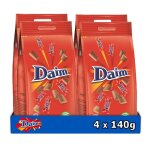 Daim - 4 sachets de bonbons au chocolat au lait caramel et amandes - (4x140g)