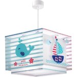 Dalber - lampe à suspension enfant - petit marin - motif marin l 305 cm h 30 cm bleu et blanc Dalber - lampe à suspension enfant - petit marin - motif marin l 305 cm h 30 cm bleu et blanc