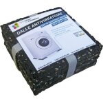 Dalle anti - vibration - id mat - 10x10x1 cm - lot de 4 - caoutchouc recycl - antidrapante