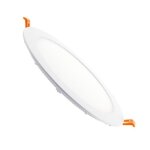 Dalle led 18w ronde extra - plate coupe � 205 mm 3000k blanc chaud