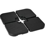 Outsunny - dalle de lestage - hdpe - 100x100x8cm - noir