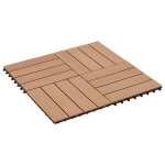 Dalles terrasse 11 pcs composite wpc 30 x 30 cm 1 m� couleur teck - mee
