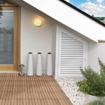 Dalles de terrasse - akozon - embo�tables (clic) - wpc aspect bois - 30 x 30 cm - lot de 11 (1 m�)
