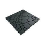 Dalles de terrasse � texture de pierre - rncyn - 12 - gris fonc� - polypropyl�ne - 30x30x2 cm - 44 pi�ces ...