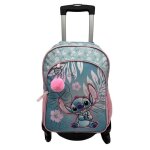 Dam stitch pink sac � dos primaire double compartiment adaptable + chariot noir. 30x20x44 cm. couleur: ...