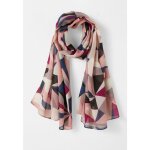 Damart - foulard  motifs graphiques - rose graphique