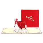 Carte de voeux 3d - damily - cupidon - papier recycl - 15x15 cm - design cratif