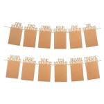Banderole anniversaire - damily - 1er anniversaire - 12 cartes photo - papier kraft - mixte