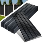 Daromigo 12x plaques t�les profil�es plaque de t�le toiture en m�tal � rainures 129x46cm =7m� gris fonc� ...