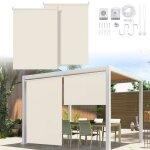 Daromigo lot de 2 140x240cm store vertical stores ext�rieur pour terrasse ou balcon protection solaire ...