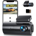 Dashcam 4k avant / arri�re wifi 5 ghz carte sd 64 go angle 170� vision nocturne wdr g - capteur parking ...