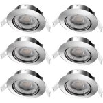 Dasinko lot de 6 spots led encastrables � encastrer au plafond ultra plats spots led encastrablesangle ...