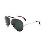 David beckham lunettes de soleil 7003 / s cat. 3 pilot steel silver / green