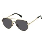 David beckham lunettes de soleil 7037 / g / s cat. 3 acier pilote or / gris