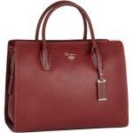 Grand sac � main femme - david jones - cabas fourre - tout cuir pu - 3 compartiments el�gant - rouge ...