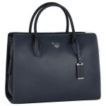 Sac � main - david jones - grand cabas similicuir - 3 compartiments - bandouli�re r�glable - bleu