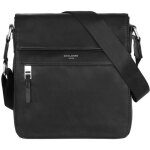 Sacoche homme - david jones - pochette cuir pu - bandoulire rglable - multipoche - noir