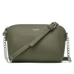 Sac bandouli�re femme - david jones - besace port� epaule - petit sac � main cuir pu - vert kaki
