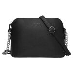 Petit sac bandoulire - david jones - noir - simili cuir saffiano - bandoulire rglable - poches multiples ...