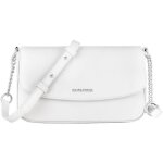 Sac bandoulire femme - david jones - petit sac epaule rectangle cuir pu - sacoche tlphone - blanc