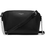 Sac bandouli�re femme - david jones - besace port� epaule - petit sac � main cuir pu - noir