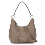 Sac port� epaule - david jones - petit sac � main bandouli�re hobo cuir pu femme mode - marron taupe