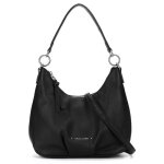 Sac port� epaule - david jones - petit sac � main bandouli�re hobo cuir pu femme mode - noir
