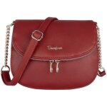 David jones - petite besace femme - sac bandouli�re cha�ne cuir pu port� epaule - sac � main rabat zip ...