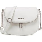 David jones - petite besace femme - sac bandouli�re cha�ne cuir pu port� epaule - sac � main rabat zip ...