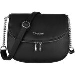 David jones - petite besace femme - sac bandouli�re cha�ne cuir pu port� epaule - sac � main rabat zip ...