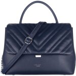 Sac bandouli�re matelass� - david jones - sac � main femme cuir pu port� epaule el�gant - bleu