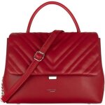 Sac bandouli�re matelass� - david jones - sac � main femme cuir pu port� epaule el�gant - rouge