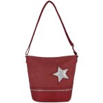 David jones - sac � main bandouli�re femme port� epaule motif etoile paillette - besace seau fourre - ...