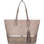 Sac � main cabas - david jones - grande taille - similicuir - toile enduite - rose