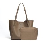 Sac shopping - david jones - cabas port� epaule femme cuir pu souple - grand sac � main set 2 pcs - cours ...