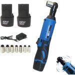 Dayplus 12v 3 - 8(10 mm) cl  cliquet lectrique sans fil 40n. m avec 2 batteries 7 douilles angle 90 ...