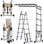 Dayplus 38m chelle tlescopique en aluminium chelle tlescopique extensible 2 en 1 escabeau telescopique ...