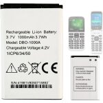 Dbo - 1000a batterie de rechange compatible avec doro t�l�phone 2820280028801370 1372 2404 5860 6040 ...