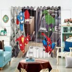Dcl - 223 avengers h�ros spiderman rideau dessin anim� gar�on chambre enfants chambre maternelle d�but ...