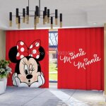 Dcl - 259 noir mickey minnie mouse 3d rideaux occultants chambre salon cuisine d�coration de la maison ...