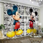 Dcl - 4243 rideaux occultants disney mickey mouserosepour enfantsgar�ons et fillesd�coration de chambre ...