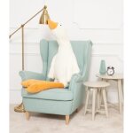 Dear bear ours en peluche gante oie xxl 160 cm blanc et beige