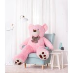 Dear bear ours en peluche gante xxl 160 cm amigo rose